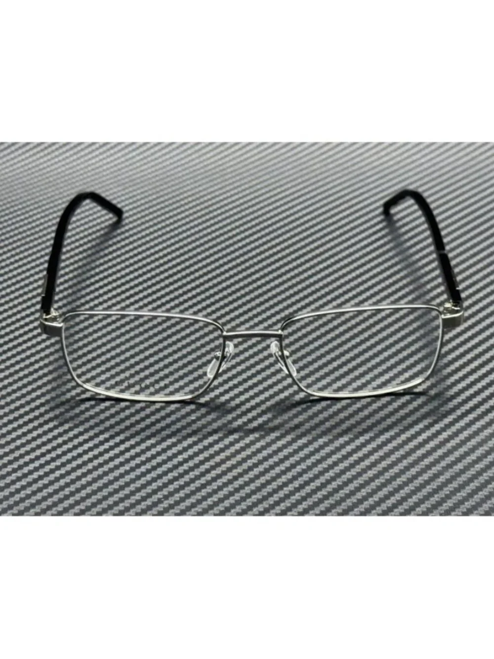 New Gucci Men Silver Black Eyeglasses 56-19-145